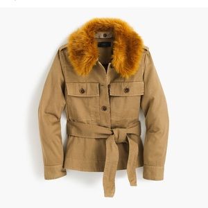 J crew peplum chino jacket